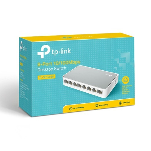 Switch Tp-link 8 Puertos 10/100 Mbps No Admin Tl-sf1008d