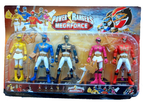 5 Muñecos Power Rangers Figura Juguete Niño