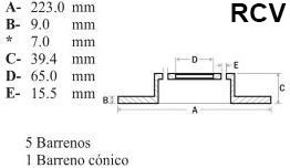 Disco Frenos 145238 Trasero Volkswagen Beetle Gls 2009 Se