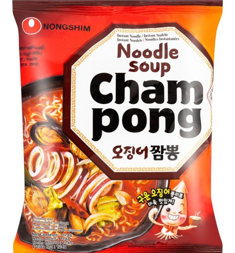 Lamen Coreano Nongshim Champong Frutos Do Mar Apimentado