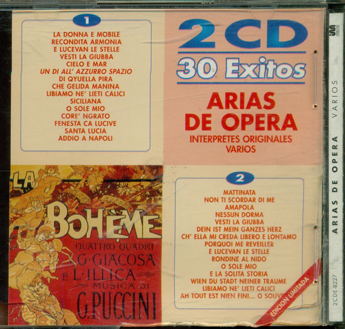 Cd. 30 Exitos Arias De Opera / Interpretes Originales Varios