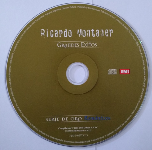 Ricardo Montaner Cd Nuevo Grandes Éxitos Arráncame La Vida