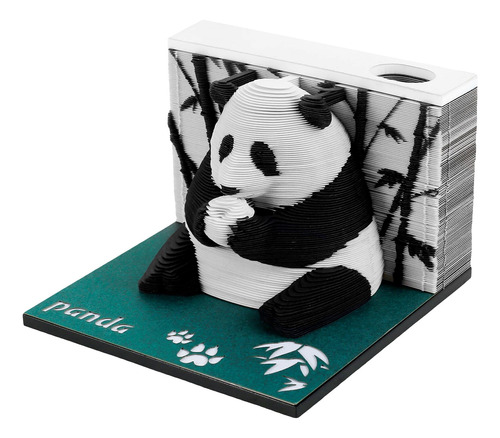 Bloc De Notas Creativo Con Forma De Panda Con Calendario Sem
