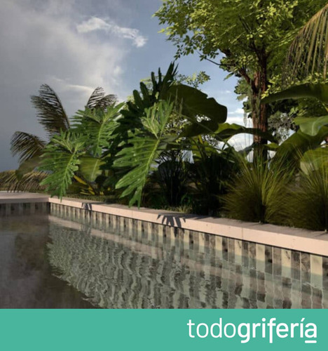 Malla De Vidrio Raft Gris 26.5x27.2 Pileta Baño Acuarela