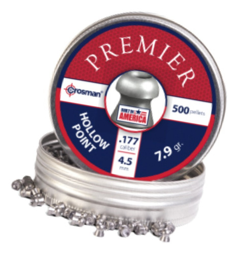 .177 Crosman Hollow Point Premier 4.5mm Pellet Xchws C