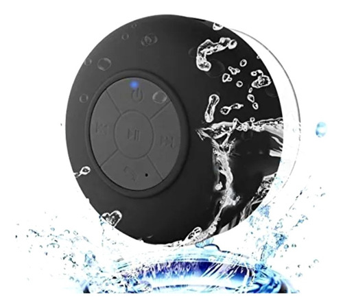 Parlante Portatil Bluetooth Ducha Resistente Al Agua Recarg Color Negro
