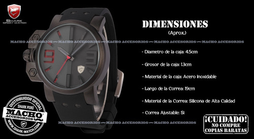 Distribuidor Oficial - Reloj Shark Salmon - Dial 3d - Acero