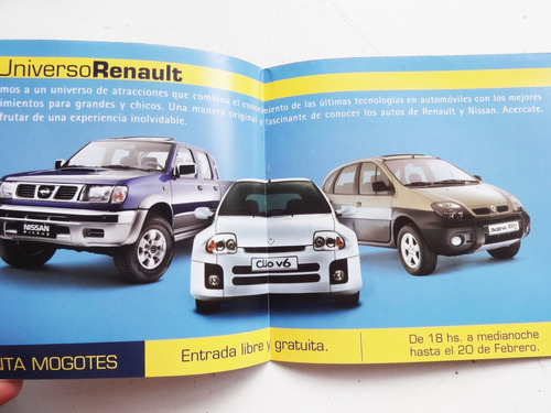 Folleto Antiguo Renault Clio V6 Scenic Rx4  No Catalogo