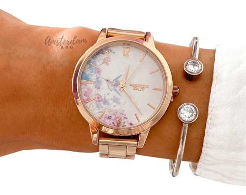 Reloj Knock Out Dama Modelo 2457 Malla Rose Garantia Oficial