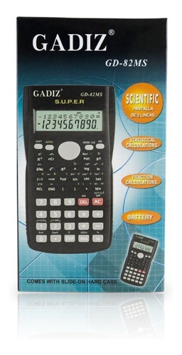 Imagen 8 de 10 de Calculadora Científica Gadiz Gd-82ms 240 Funciones Display