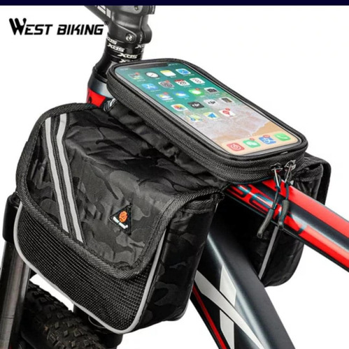 Bolso Porta Celular Con Alforjas Para Bicicleta Mtb 