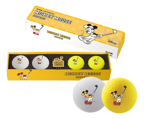 Volvik Pelotas De Golf Vivid Disney Mickey Golf Gift Set