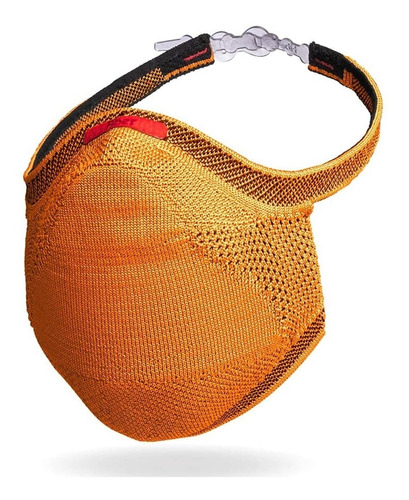Máscara Fiber Knit De Proteção 3d Reutilizável Com Refil Cor Laranja Tamanho M
