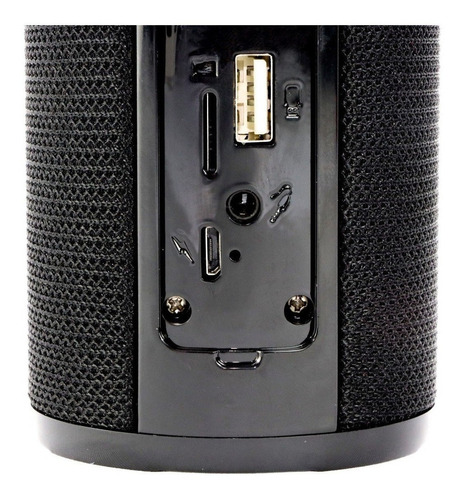 Alto-falante Bluetooth portátil, alto-falante sem fio BOC060 Bluetooth 5.1 de 1 hora com reprodução de som estéreo HD sem usar as mãos, AUX/Micro SD/TF/USB de 3,5 mm, preto