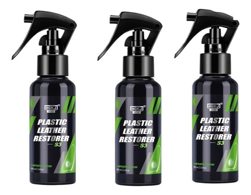 3pcs Aurador De Cuero Plástico Revitalizador Automotriz