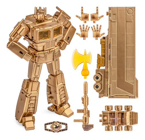 G1 The Golden Lagoon Optimus Prime Dorado (con Carruaje)