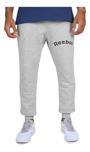 Pantalon Reebok Logo Hombre En Gris | Dexter