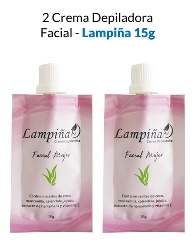 2 Crema Depiladora Facial - Lampiña 15g