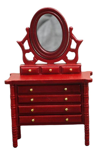 Decoración De Muebles De Mesa De Baño De De Madera Rojo