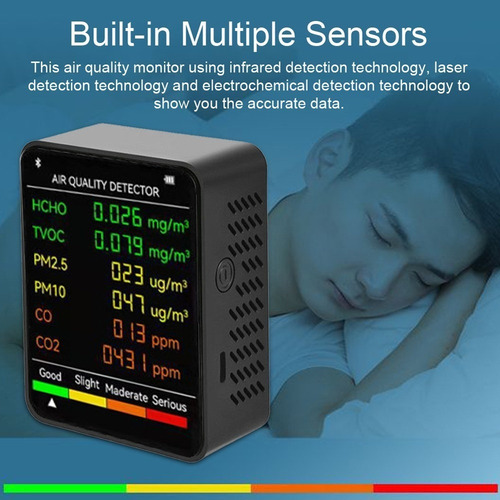 2024 6 En 1 Pm2,5 Pm10 Hcho Tvoc Co Co2 Aire Multifuncional