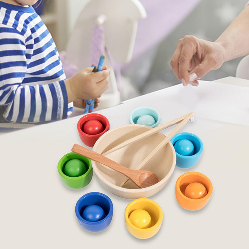 Bolas De Arcoíris En Tazas, Juguetes, 7 Colores