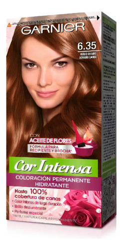  Tinta Garnier Nutrisse Intense N.6.35 Tono Rubio Oscuro Dorado Caoba