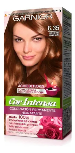 Tinta Garnier Nutrisse Intense N.6.35 Tono Rubio Oscuro Dorado Caoba