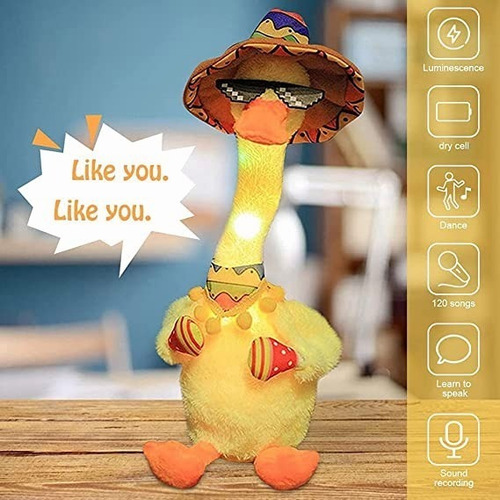 1 Brinquedos De Pato Dançante Recarregáveis E Repetíveis,