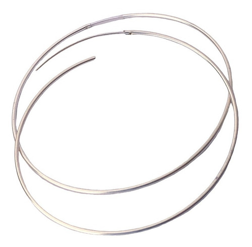 Aros Plata Argollas Cubanos 7 Cm (nro 14)