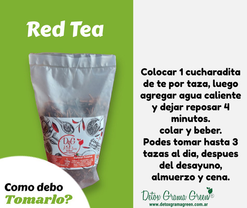 Té Rojo En Hebras Elimina Grasa + Stevia Edulcorante Natural