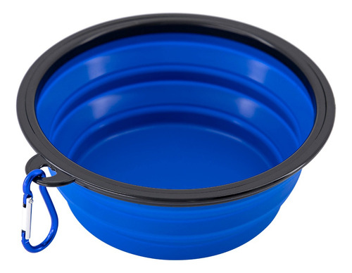 Plato Comedero Para Perro Plegable 88g Mr Wuff Color Azul rey