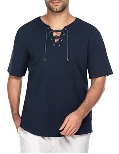 Camisa De Manta Hombre Playa Descanso Yoga Fresca Cómoda