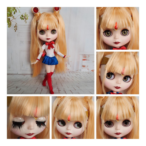 Muñeca Nueva Sailor Moon En Base Blythe Tbl Videri #007 (Usado)