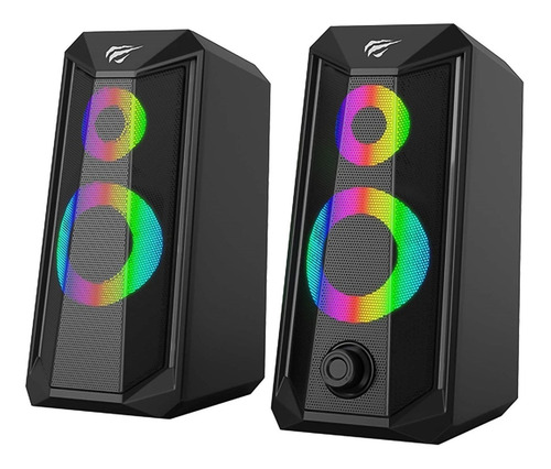 Imagen 1 de 4 de Parlantes Usb Gamer 2.0 Iluminación Rgb Havit Hv-sk202