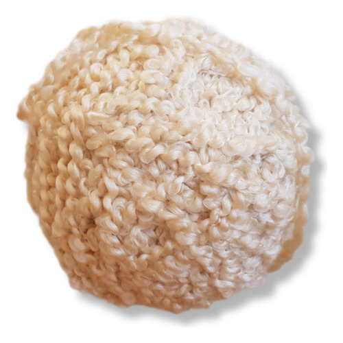 Lana Bouclé Corderito Combo 600grs Crema