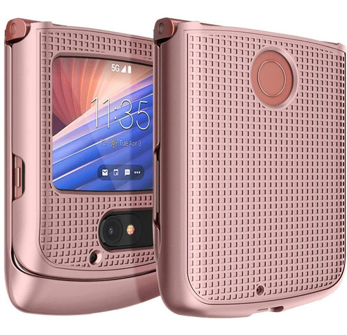 Funda Para Para Motorola Razr 5g Flip 2020 A Presion Rosa