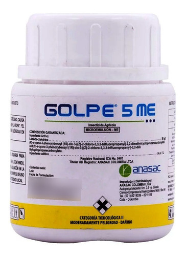 Insecticida Microemulsion Agricola Golpe 5 Me X 50 Cc