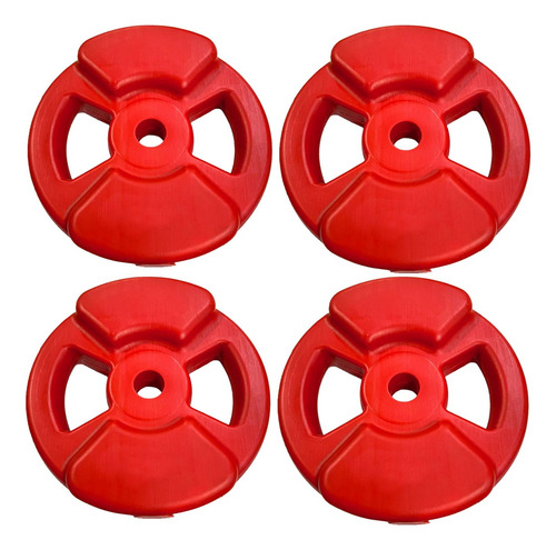 4 Discos Pvc 7kg Tipo Body Pesas Con Agarre 30mm Gym C