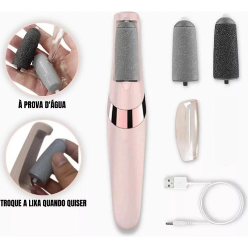 Removedor Calos Elétrico Recarregável Portátil Pedicure E