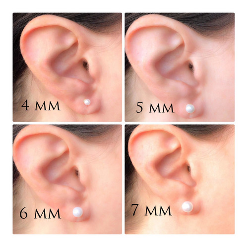 Imagen 4 de 7 de Aros Abridores Plata 925 Con Perlas