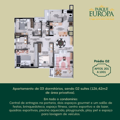 Imagem 3 de 17 de Apartamento Com 3 Dormitórios À Venda, 126 M² Por R$ 1.076.497,42 - Jardim Europa - Santa Cruz Do Sul/rs - Ap2046