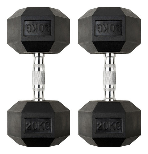 Par De Halteres Dumbell Sextavado Ahead Sports 20kg