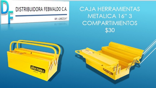 Caja De Herramientas Metalica 16 3 Compartimientos 