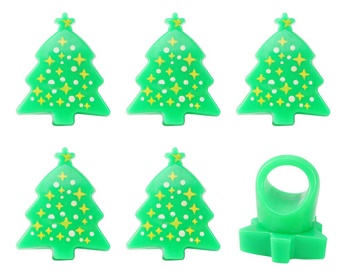 Anillo Led Navideño Con Destellos Luminosos, 6 Unidades