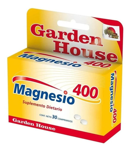 Garden House Magnesio 400 Calambres Huesos Artrosis 30 Comp