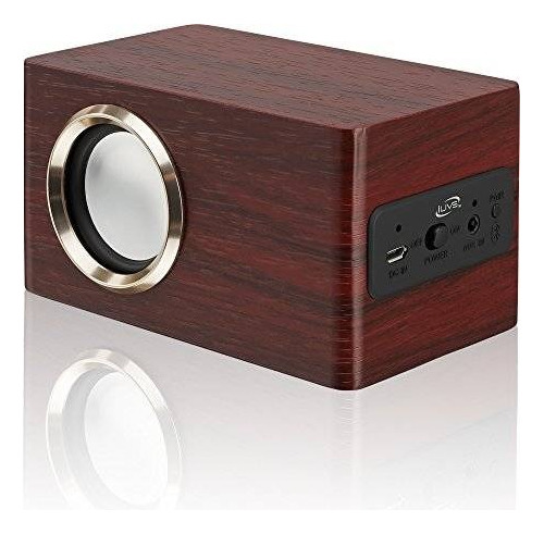 Altavoz Bluetooth Portátil De Madera Ilive Isb135rw