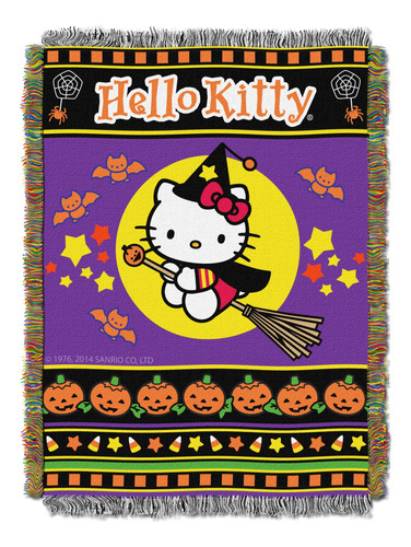 Sanrio Hello Kitty, Manta Tejida De Tapiz  Witchy Kitty , 48