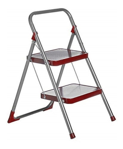 Escalera Taburete Plegable Acero Banqueta 2 Escalones Marca Framar Hecha En Italia - Hay Stock