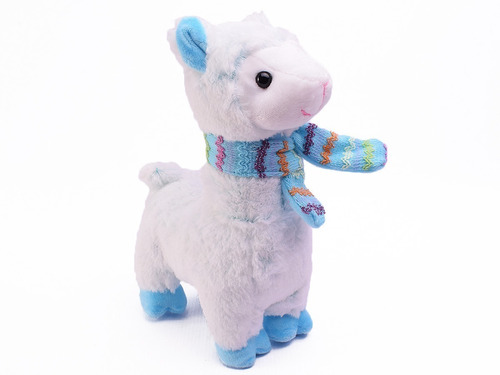 Peluche Llama Rosa O Celeste 28cm Tierna Mascota Duende Azul