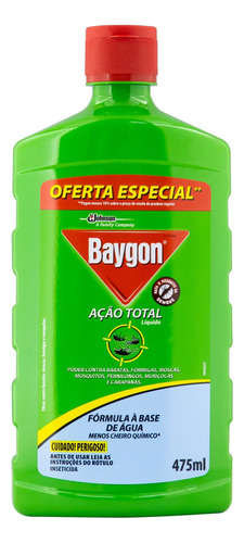 Inseticida Líquido Ação Total Base Água Baygon Squeeze 475ml Oferta Especial